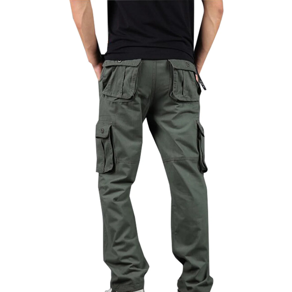 Men's Classic Cargo Pants – Multi-Pocket Workwear Trousers for Big & Tall Sizes