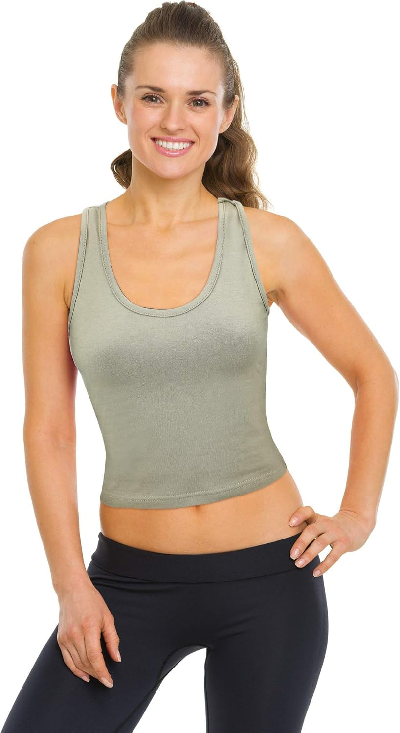 6 pieces Women's Basic Racerback Crop Tank Tops – Multipack for Daily Wear