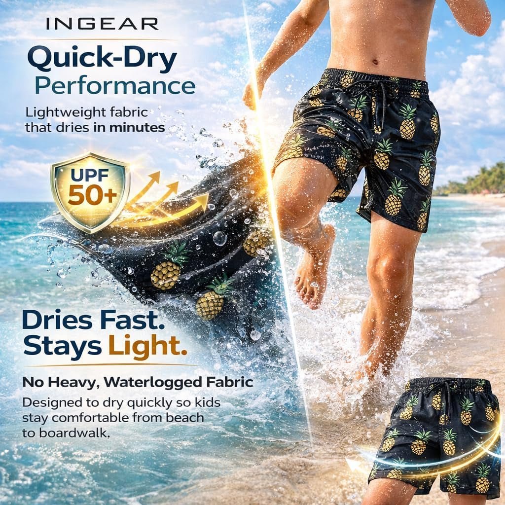 Little Boys Quick Dry Beach Board Shorts Kids Swim Trunk Swimsuit Beach Shorts Swim Trunk for Boys