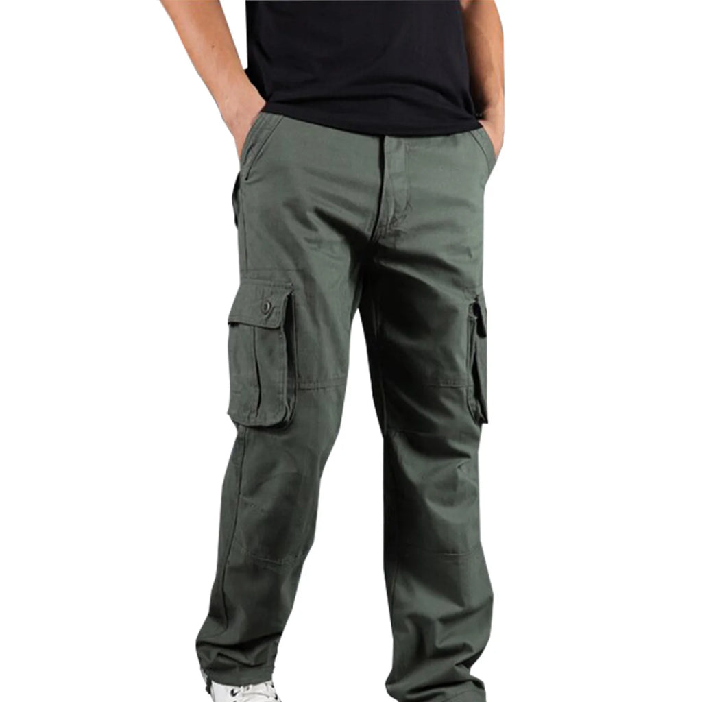 Men's Classic Cargo Pants – Multi-Pocket Workwear Trousers for Big & Tall Sizes
