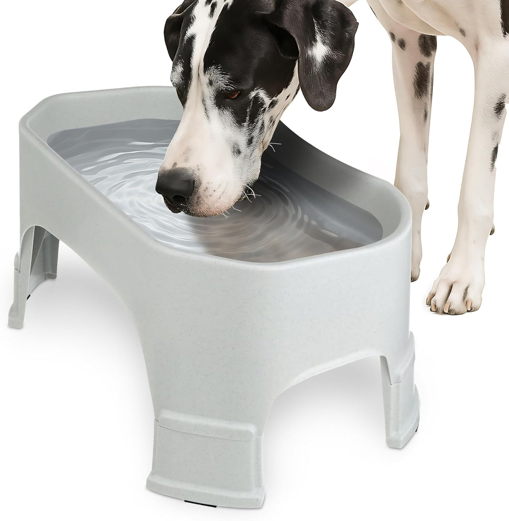 Extra Large Dog Water Bowl 2.25 Gallon – No Spill Outdoor Dog Bowl for Large Dogs | Heavy Duty Non-Slip Pet Water Dish