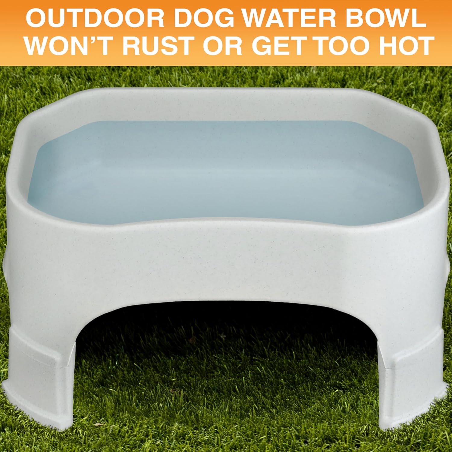 Extra Large Dog Water Bowl 2.25 Gallon – No Spill Outdoor Dog Bowl for Large Dogs | Heavy Duty Non-Slip Pet Water Dish