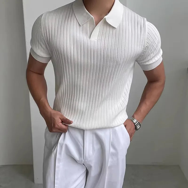 Alpine Ribbed Polo Tee