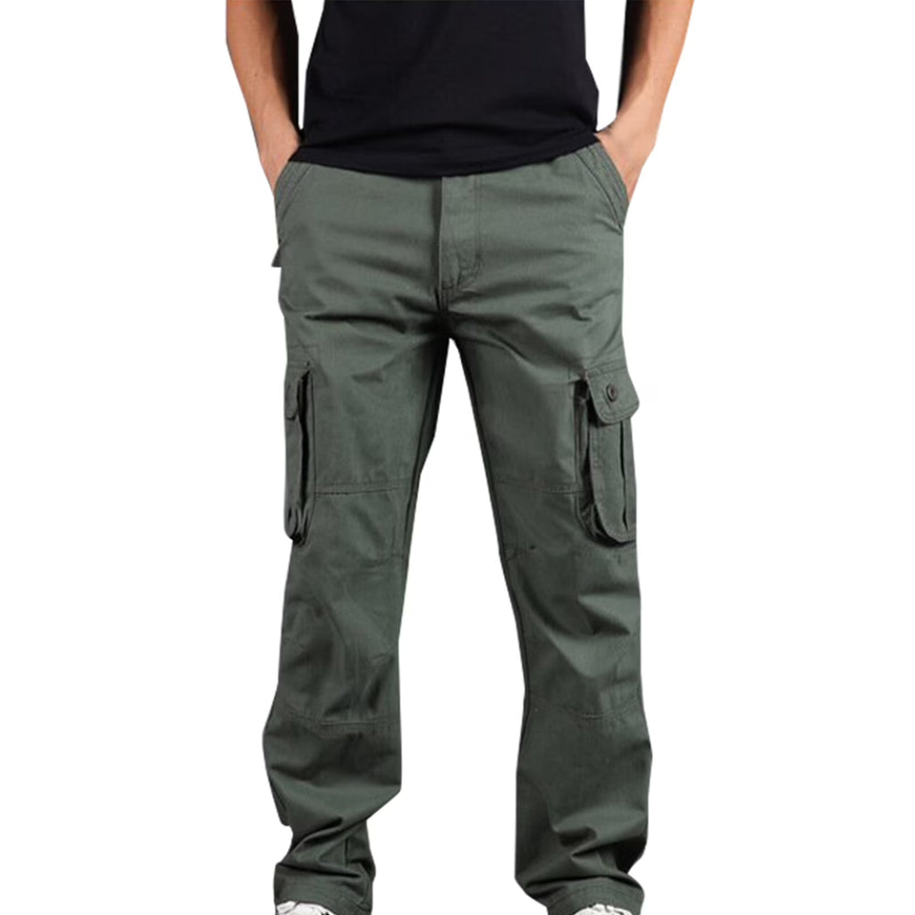 Men's Classic Cargo Pants – Multi-Pocket Workwear Trousers for Big & Tall Sizes