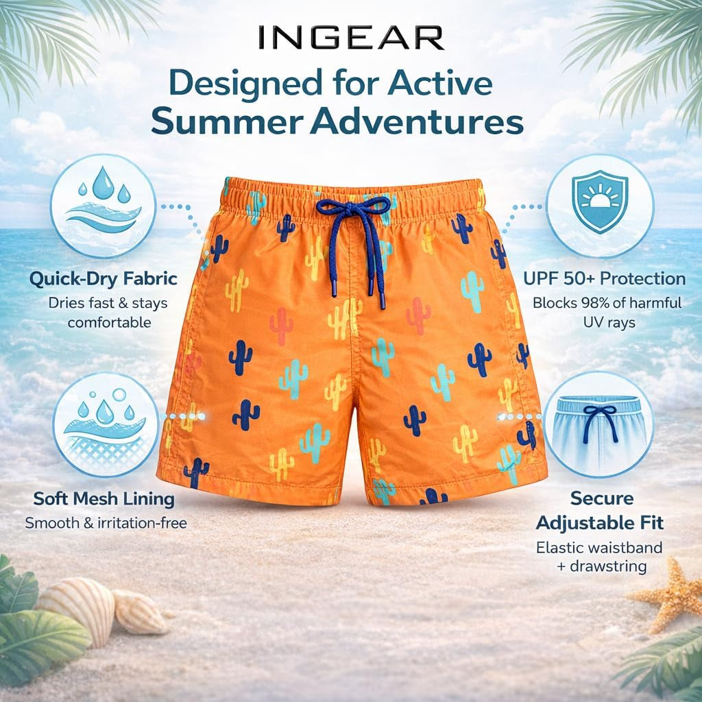 Little Boys Quick Dry Beach Board Shorts Kids Swim Trunk Swimsuit Beach Shorts Swim Trunk for Boys