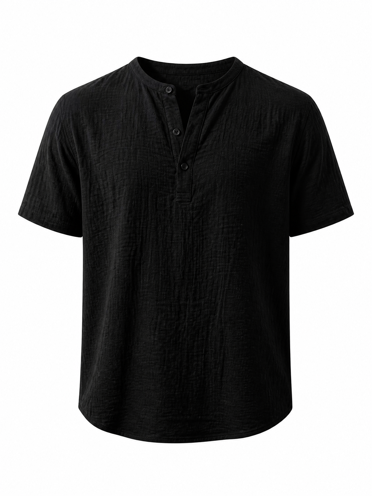 Coastal Henley Linen Tee