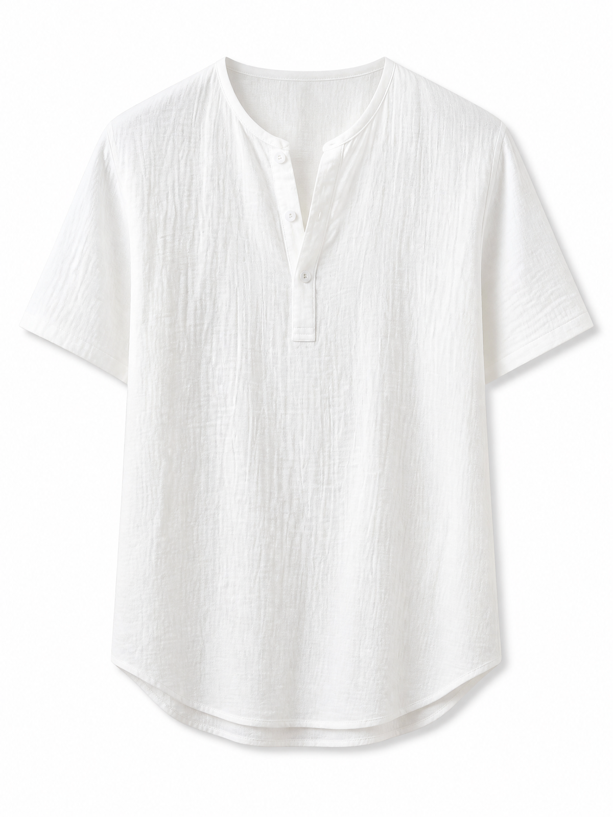 Coastal Henley Linen Tee