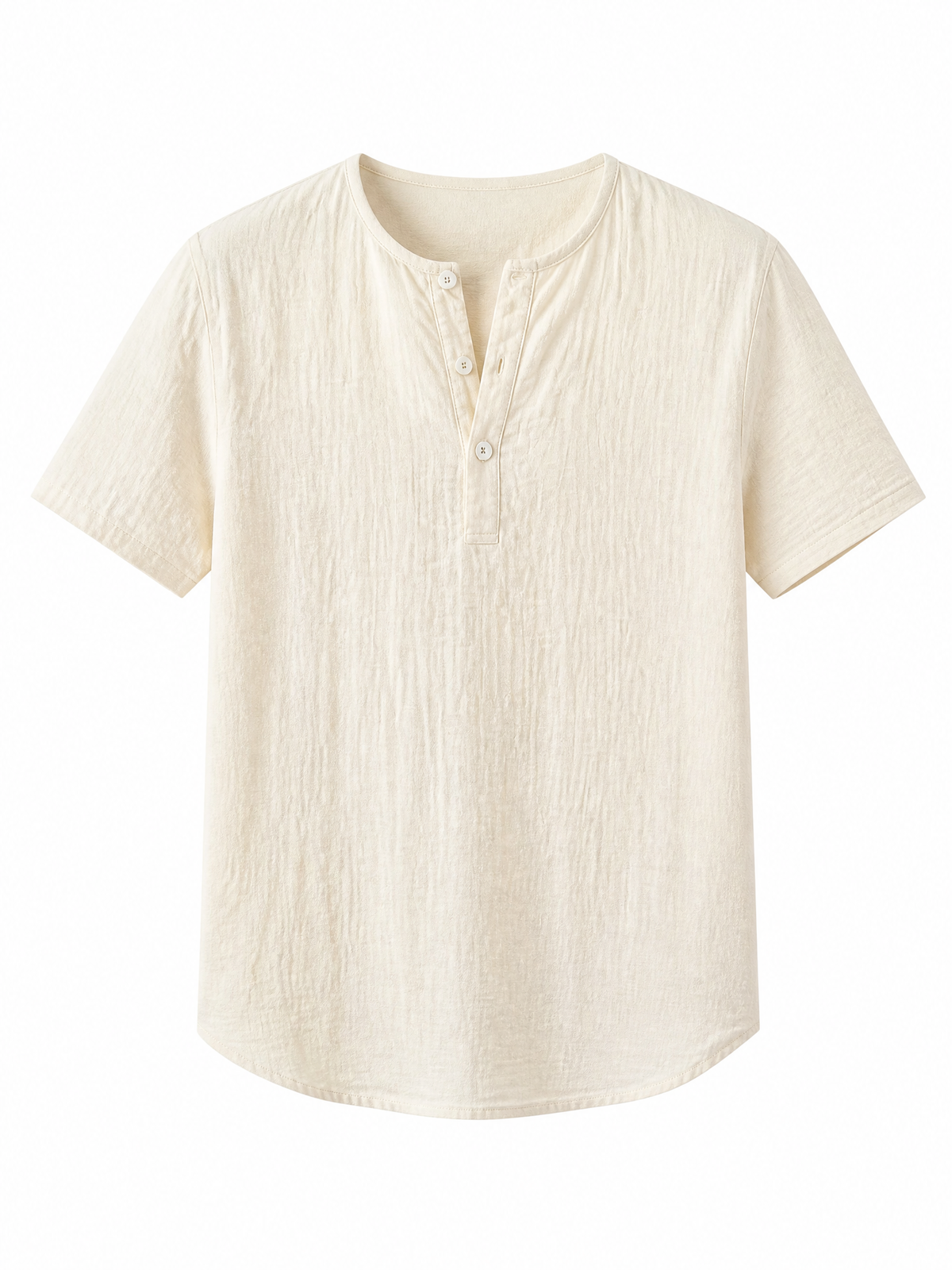 Coastal Henley Linen Tee