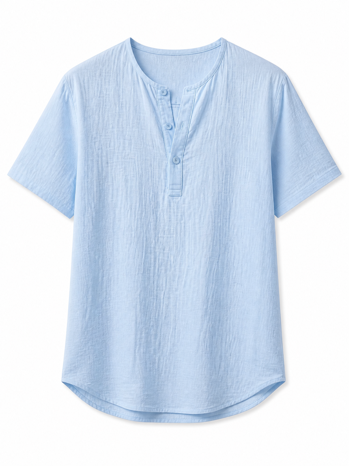 Coastal Henley Linen Tee