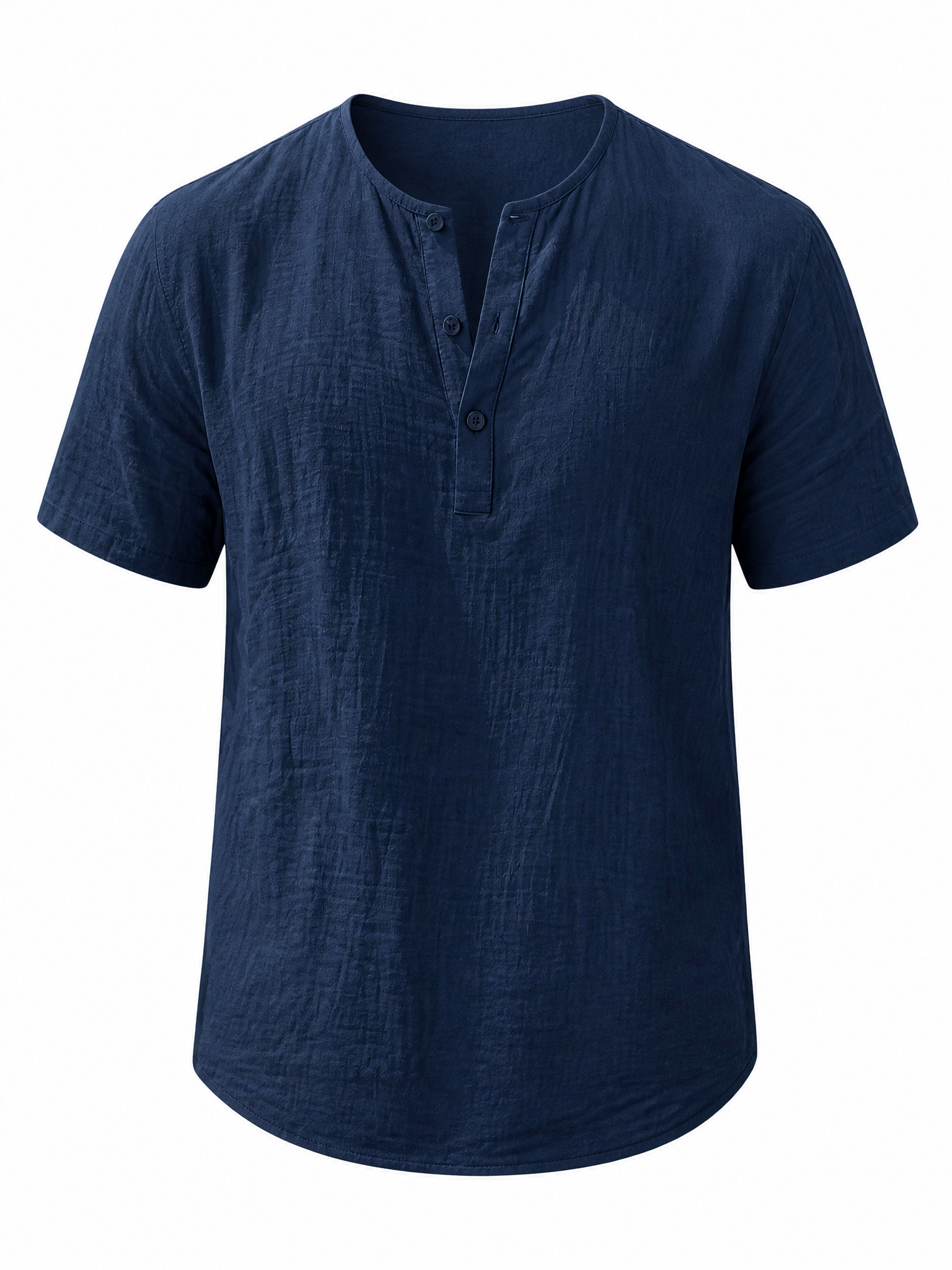 Coastal Henley Linen Tee