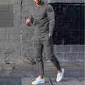 Men's Athletic Tracksuit Set – Fitted T-Shirt & Jogger Pants Two-Piece Sportswear
